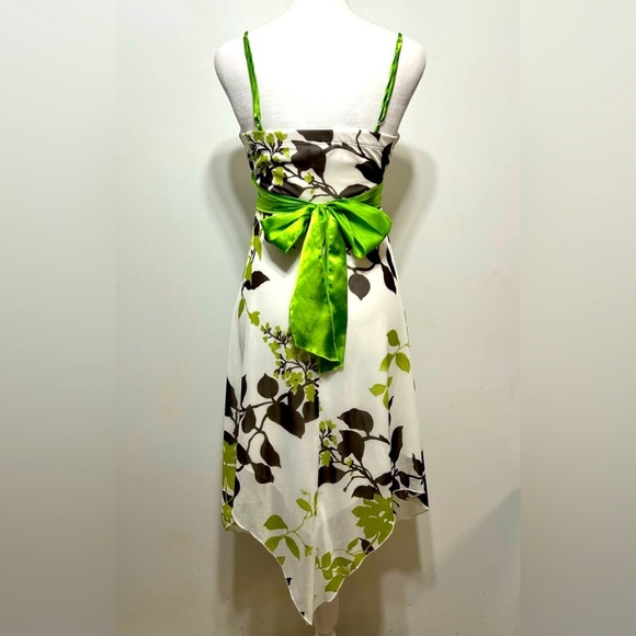 Y2K 90s Baby Doll Floral Leaves Fairy Asymmetrical Scarf Dress By Speechless - Picture 4 of 12